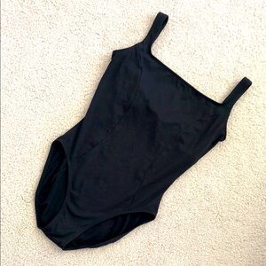 Danskin Black One-Piece Square top tank Leotard